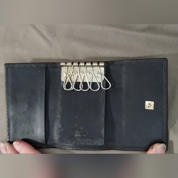 GUCCI KEY HOLDER CARD HOLDER SMALL WALLET ~ AUTHENTIC ~ UNISEX - Picture 8 of 13